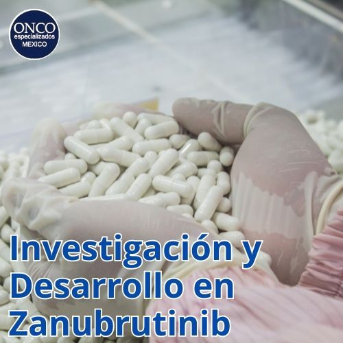 Cápsulas blancas en una bandeja, mostrando el proceso de desarrollo de Zanubrutinib.