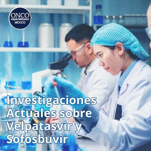 Equipo de investigación médica trabajando en nuevas aplicaciones para velpatasvir y sofosbuvir.