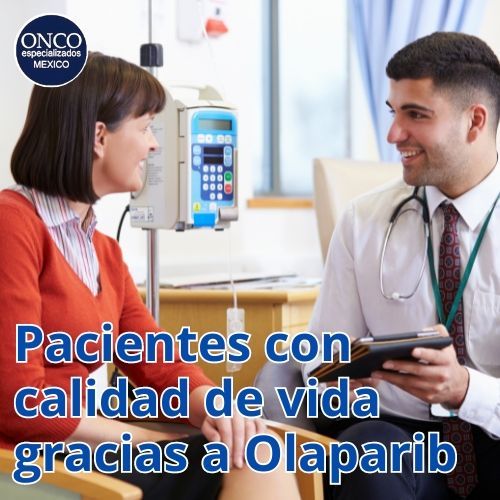 Paciente mostrando optimismo tras tratamiento con Olaparib.