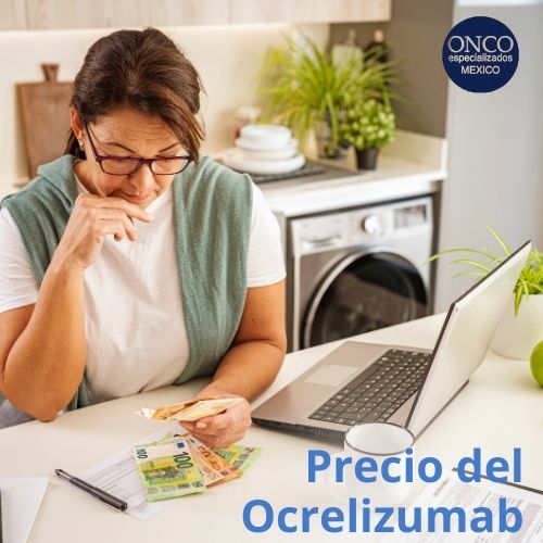 Información sobre el precio del medicamento Ocrelizumab.