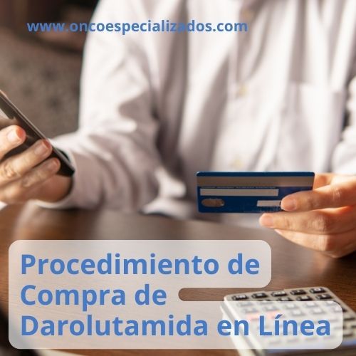 Interfaz de una farmacia en línea donde se puede comprar darolutamida con receta médica.