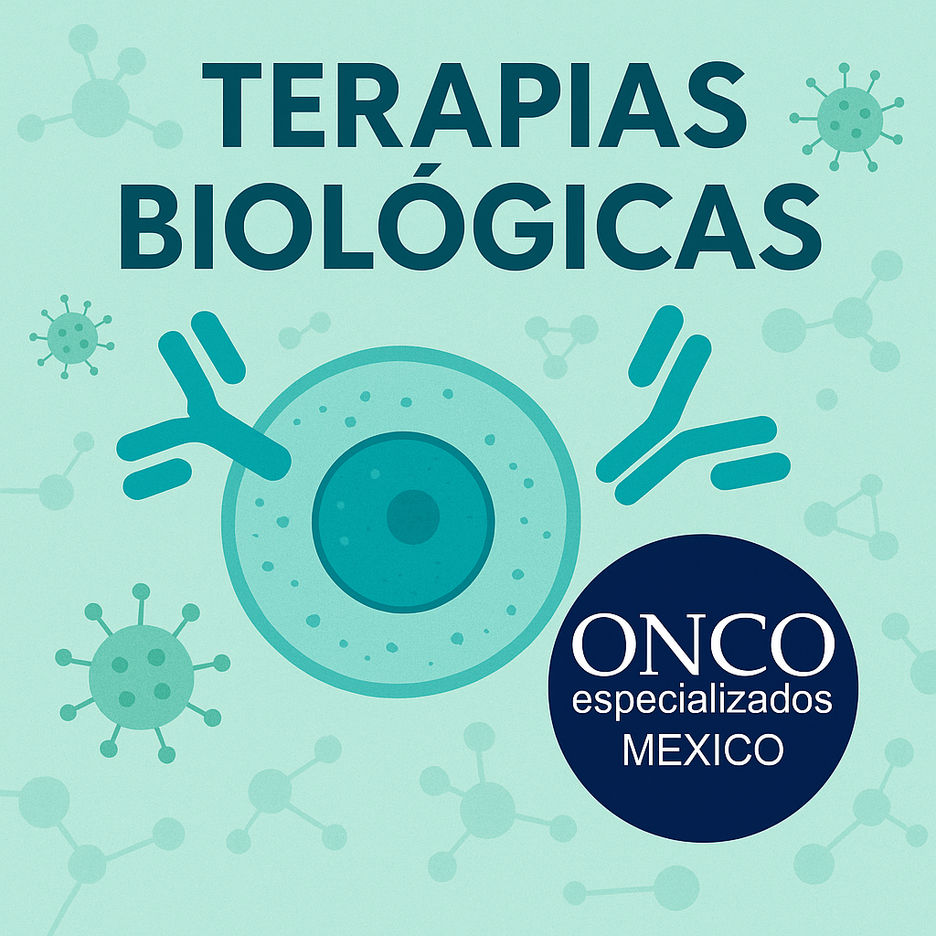 Un cartel que dice terapias biológicas.