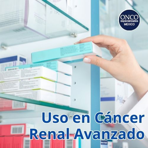 Caja de Pazopanib utilizado para el tratamiento de carcinoma de células renales avanzado.