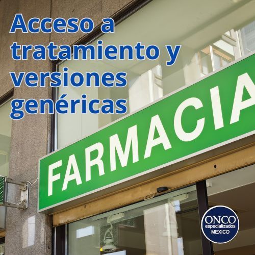 Fachada de farmacia que simboliza acceso a tratamiento.
