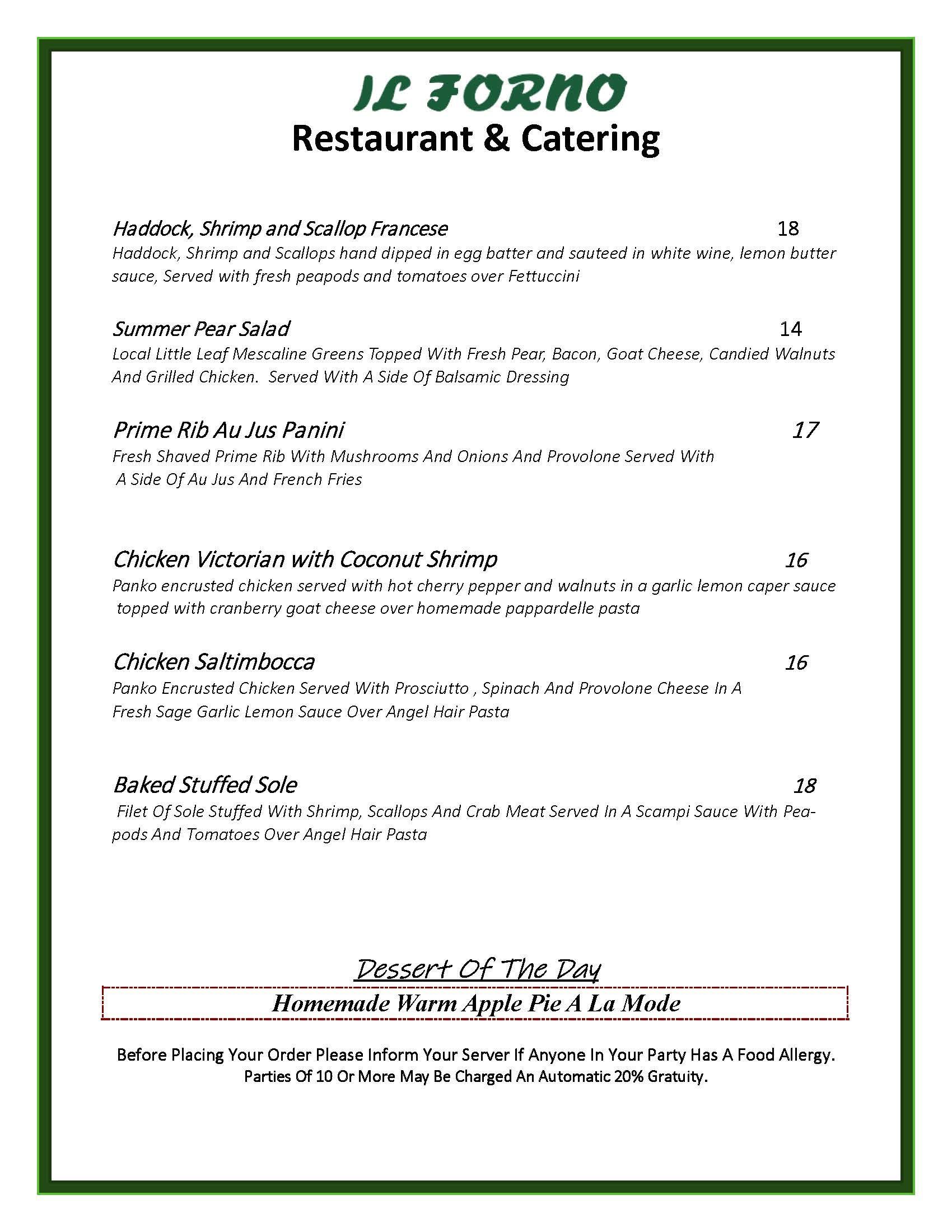 A menu for a restaurant that says `` feel good and keep warm ''