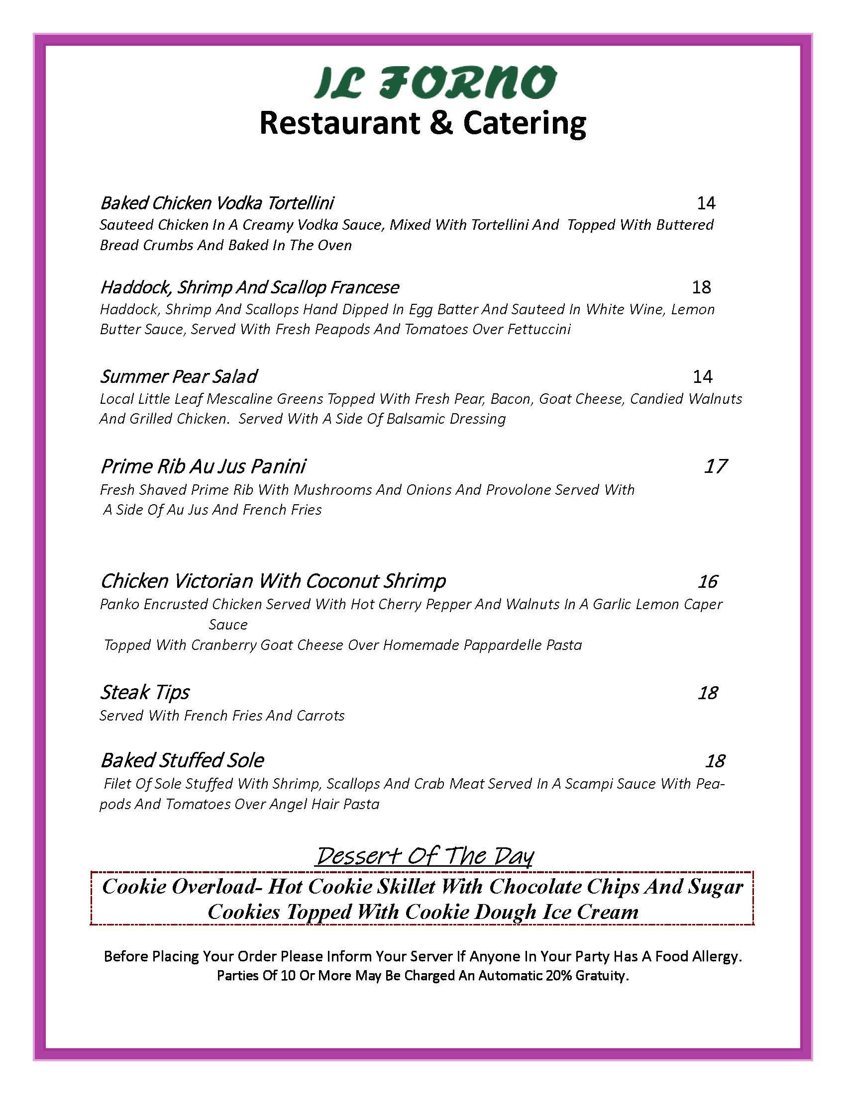 A menu for a restaurant that says `` feel good and keep warm ''