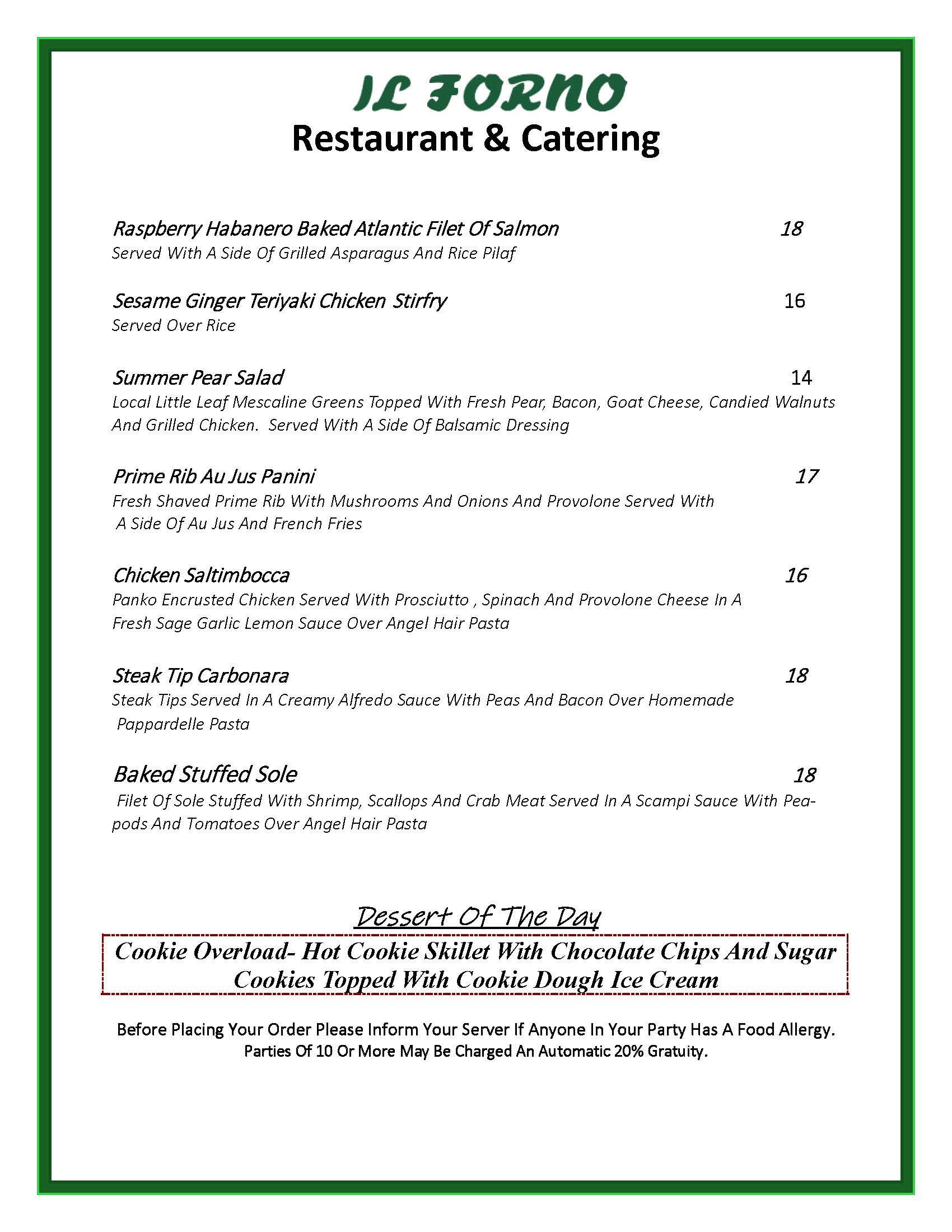 A menu for a restaurant that says `` feel good and keep warm ''