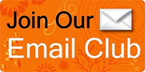 An orange sign that says join our email club