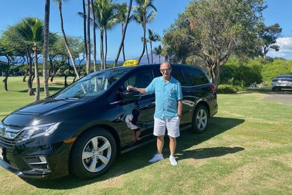 Man and Taxi for Service — Kihei, HI — A South Maui Taxi