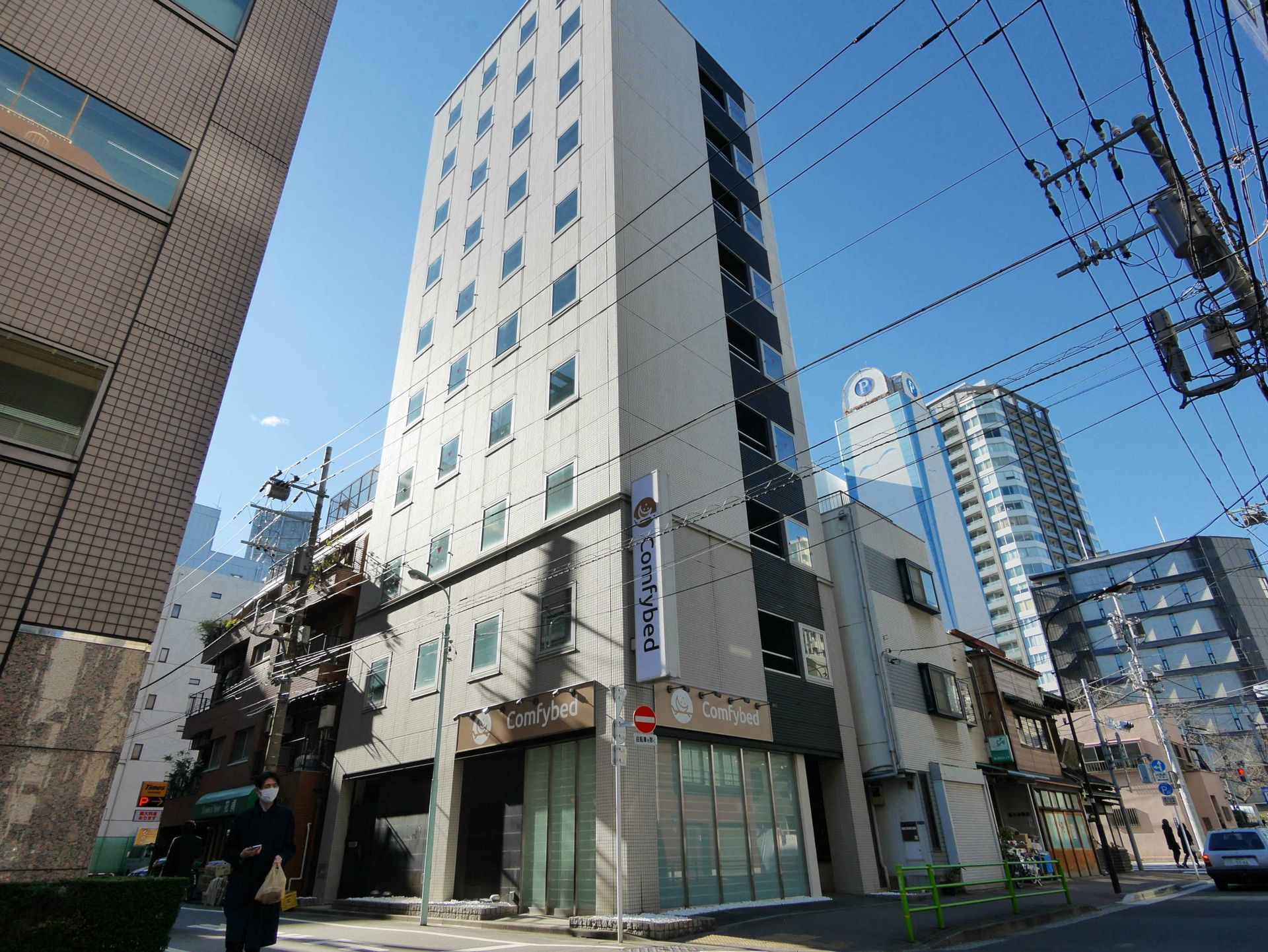 Exterior view of Comfybed Ginza hotel in Tokyo