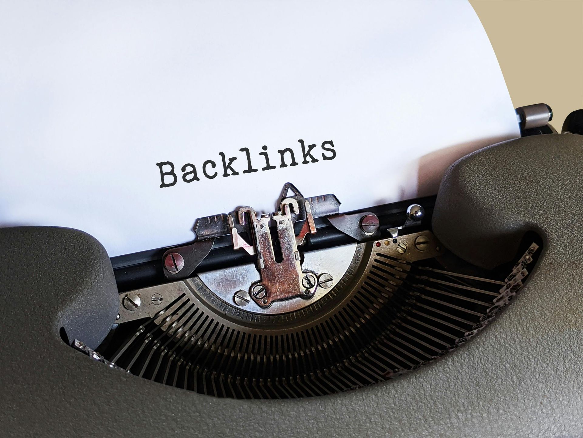 Close-up of an antique typewriter, with 