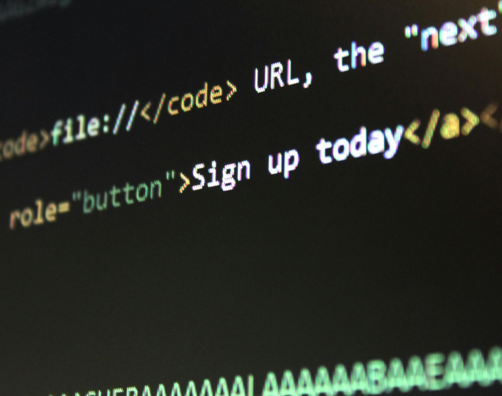Code snippet on a computer screen, highlighting a 