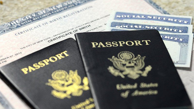 passports and social security cards