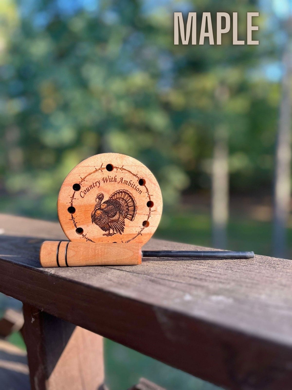 Custom hand turned maple turkey call