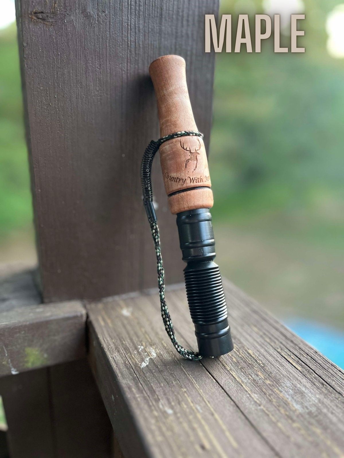 Custom maple hand turned deer grunt Country With Ambition