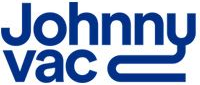 Johnny Vac logo in blue.