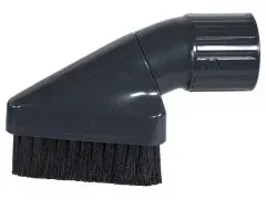 Dark gray angled vacuum brush head with bristles.