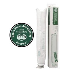 SEBO AeraPure vacuum bag, with box and circular green logo.