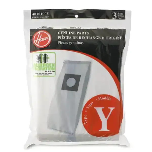 Package of Hoover Type Y vacuum cleaner bags.