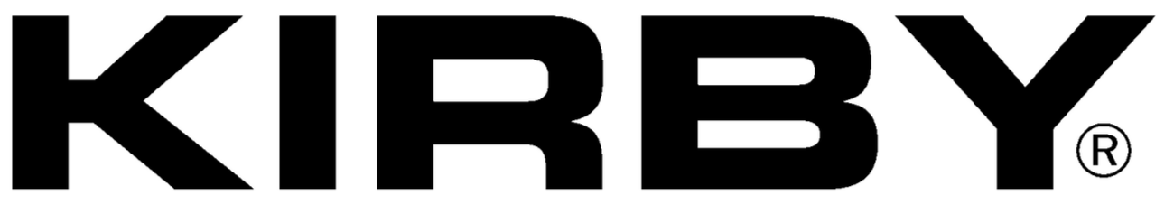 Kirby logo in bold black font. The 