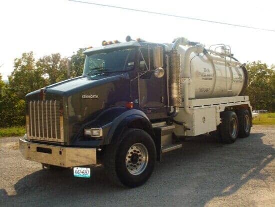 Front View of Septic Tank Truck — Septic Tank Pumping in Platte City, MO