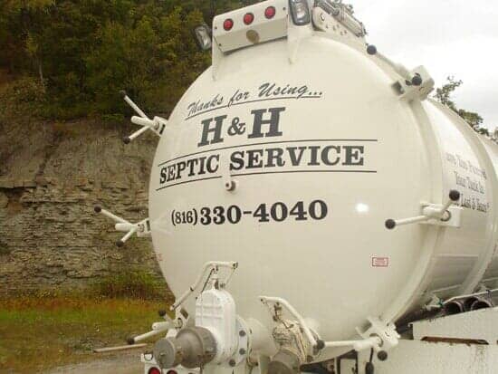 Rear of Septic Tank Truck — Septic Tank Pumping in Platte City, MO