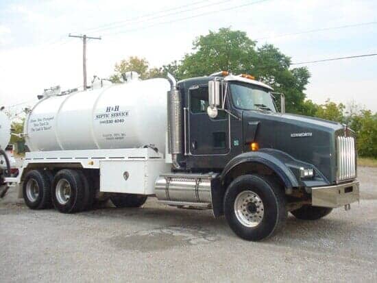 Side View Septic Tank Truck — Septic Tank Pumping in Platte City, MO