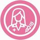 pink female fertility specialist