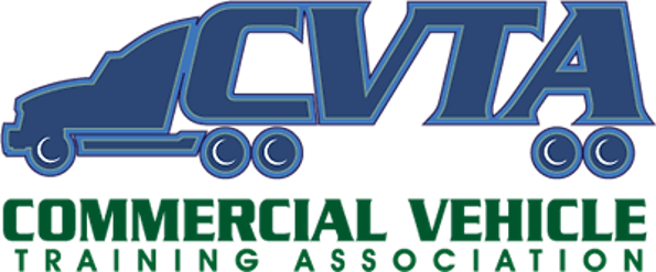 Logo for the Commercial Vehicle Training Association (CVTA) with a blue truck graphic and green text.