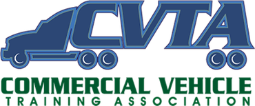 Logo for the Commercial Vehicle Training Association (CVTA) with a blue truck graphic and green text.