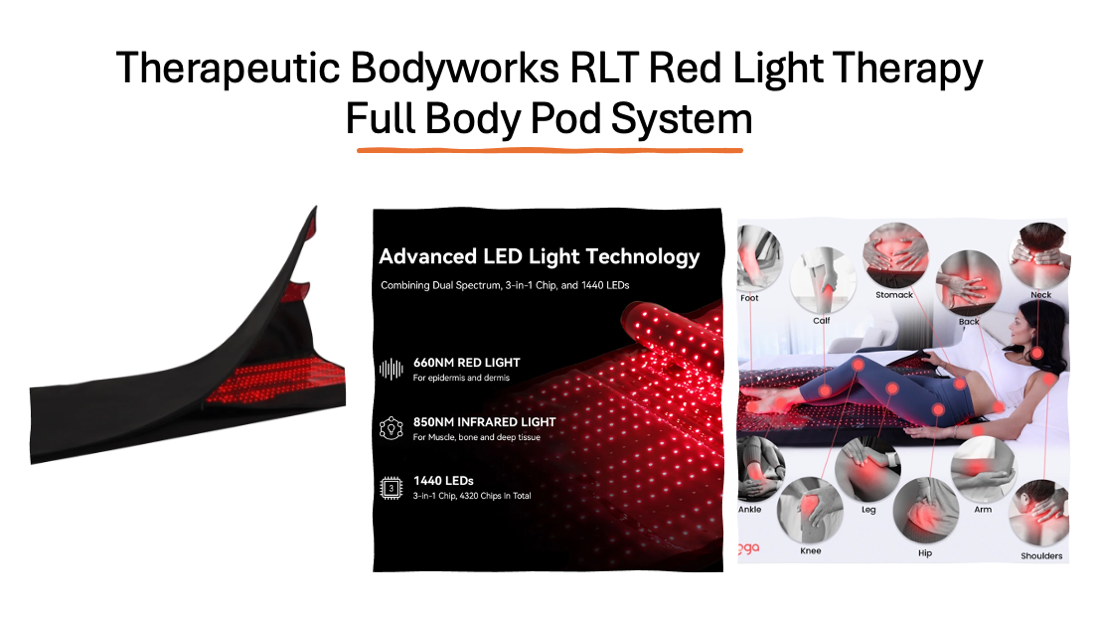Therapeutic bodyworks rlt red light therapy full body pod system