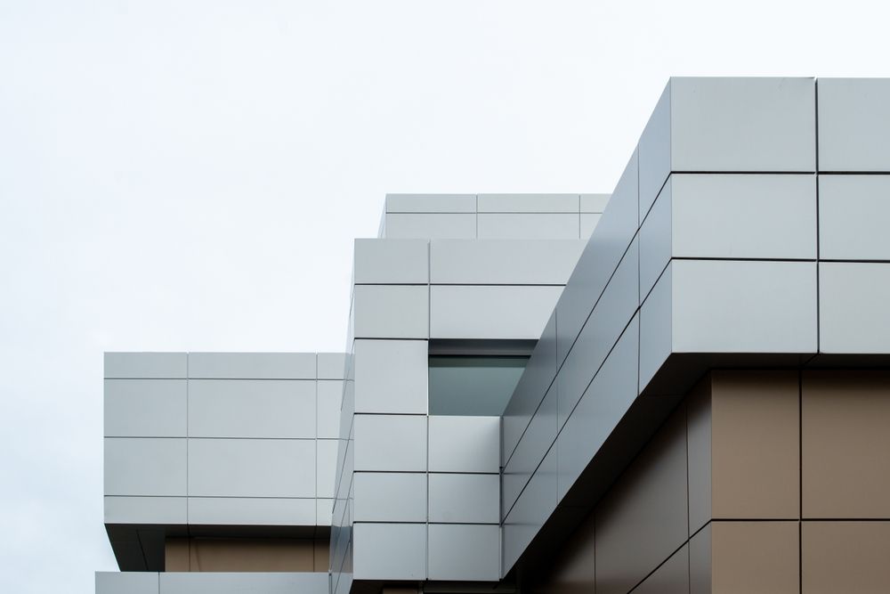 Modern building exterior with silver and tan panels — Lennox Build In Lennox Head, NSW