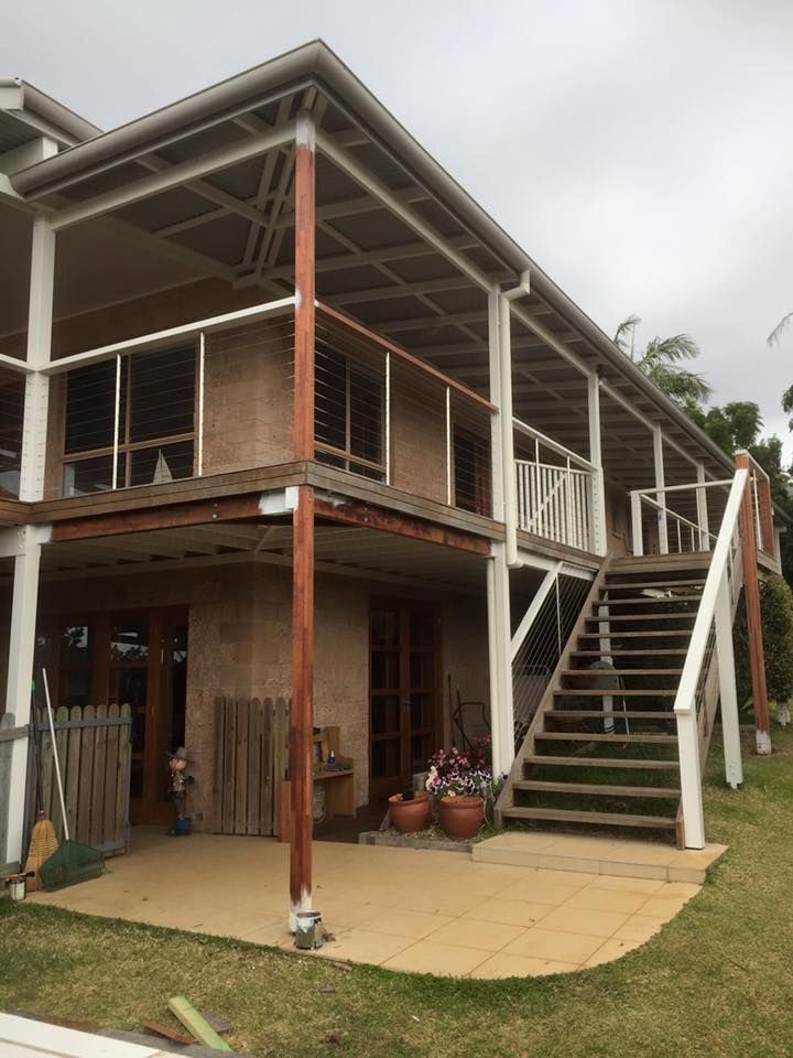 A Large House With Stairs Leading Up to the Second Floor — Lennox Build In Ballina, NSW