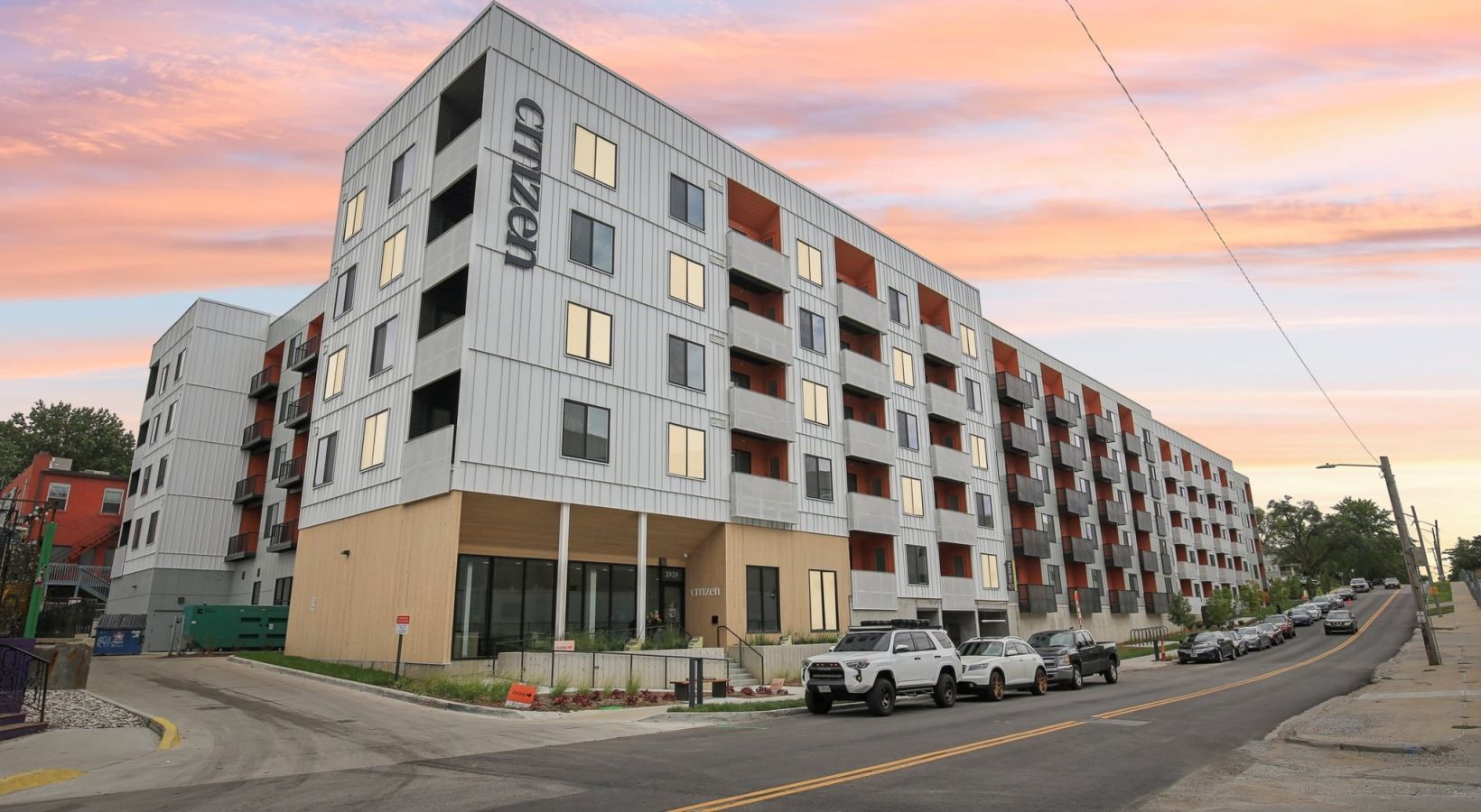 Modern apartment building 