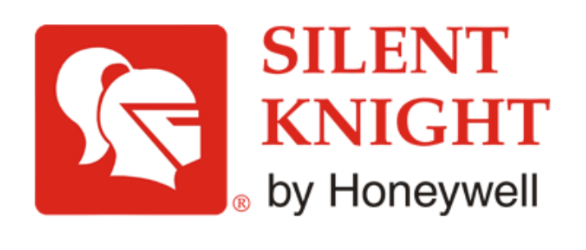 A logo for silent knight by honeywell with a helmet on it