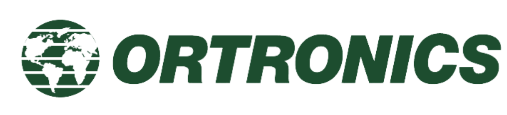The word ortronics is on a white background