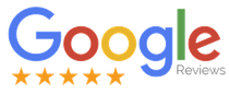 a google logo with five stars on it