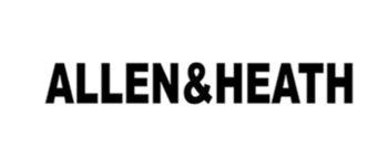 a black and white logo for allen & heath