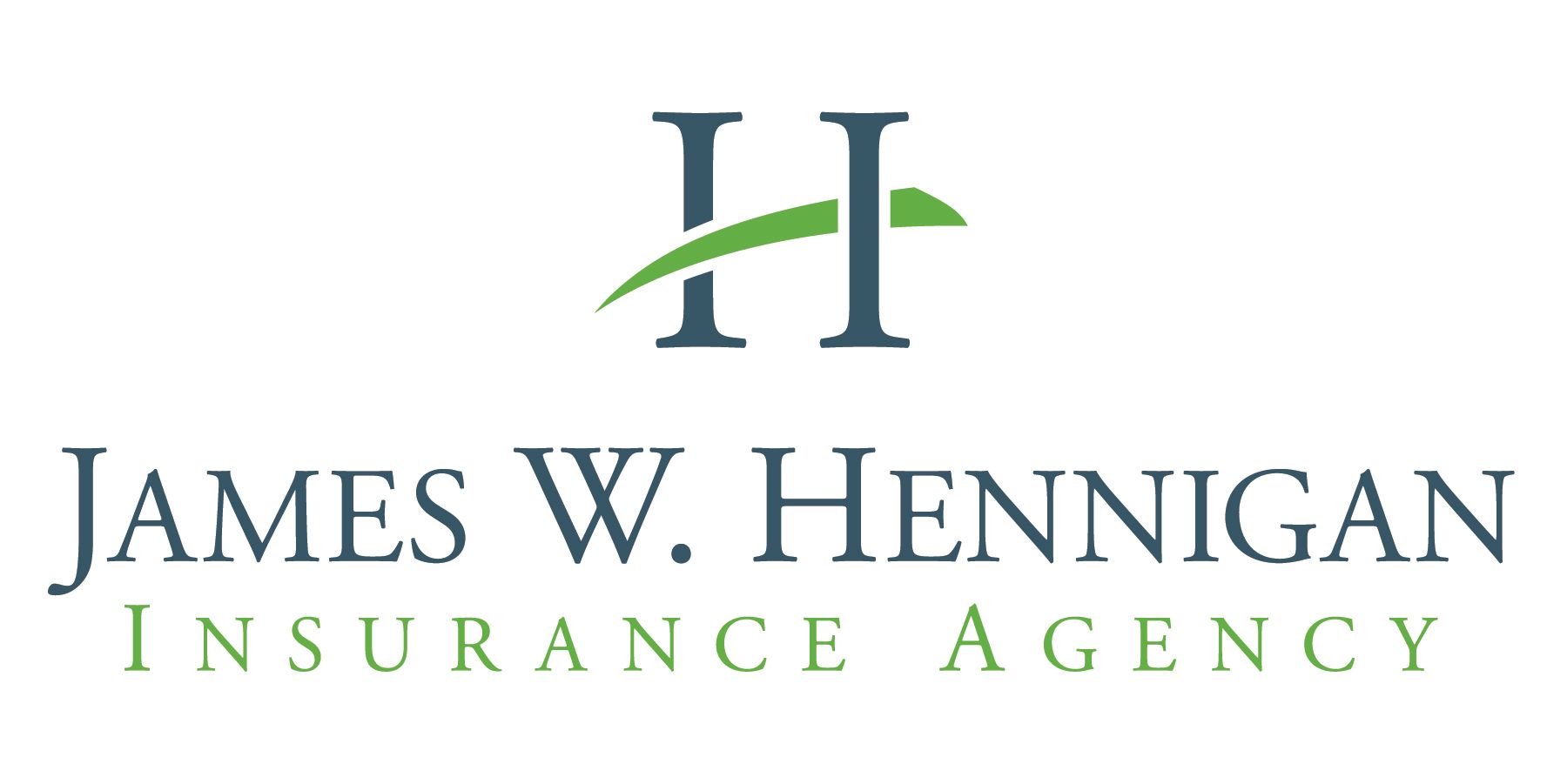 The logo for amber pillsbury insurance is blue and white.