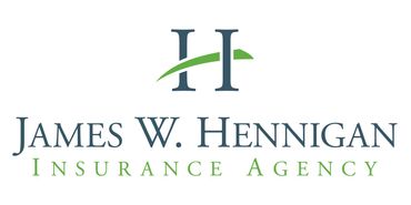 The logo for amber pillsbury insurance is blue and white.