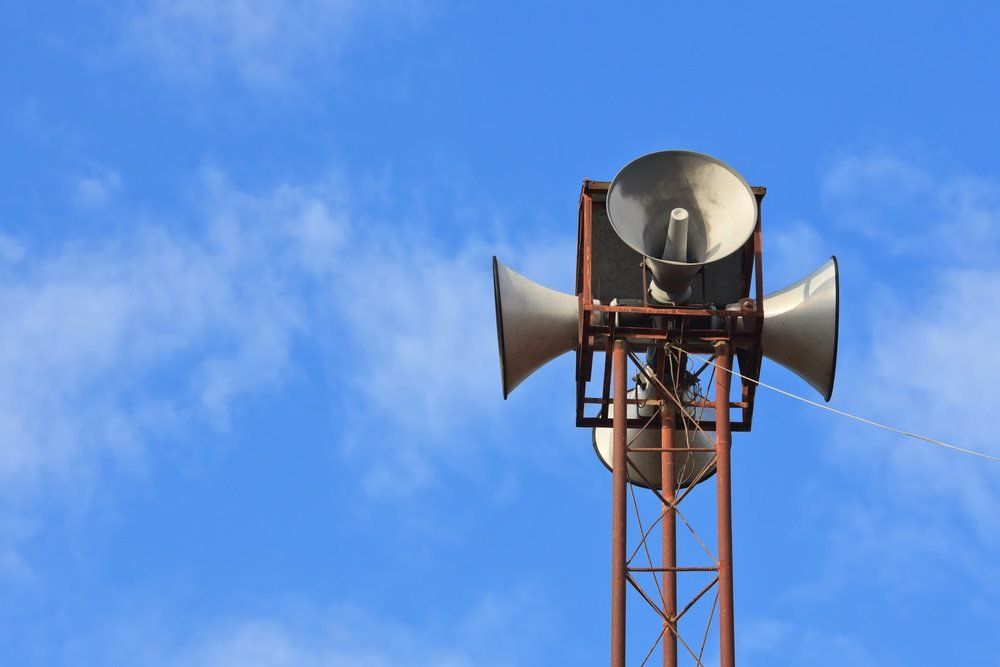 PA System Built on High Scaffolding — Communications Solutions In Garbutt, QLD
