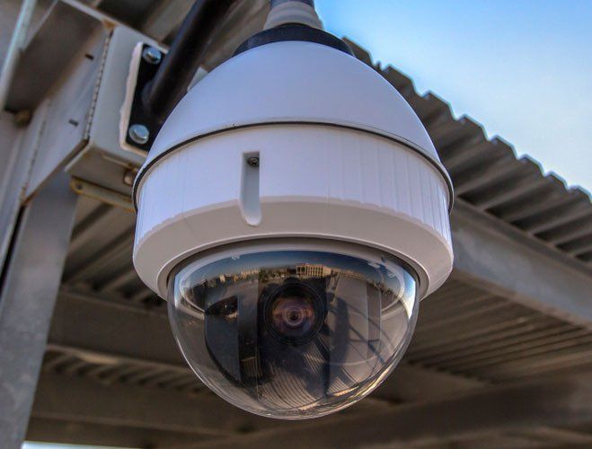 White Dome Security Camera — Communications Solutions In Garbutt, QLD