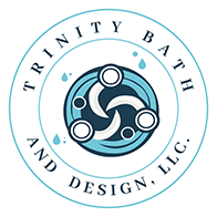 A logo for trinity bath and design llc.