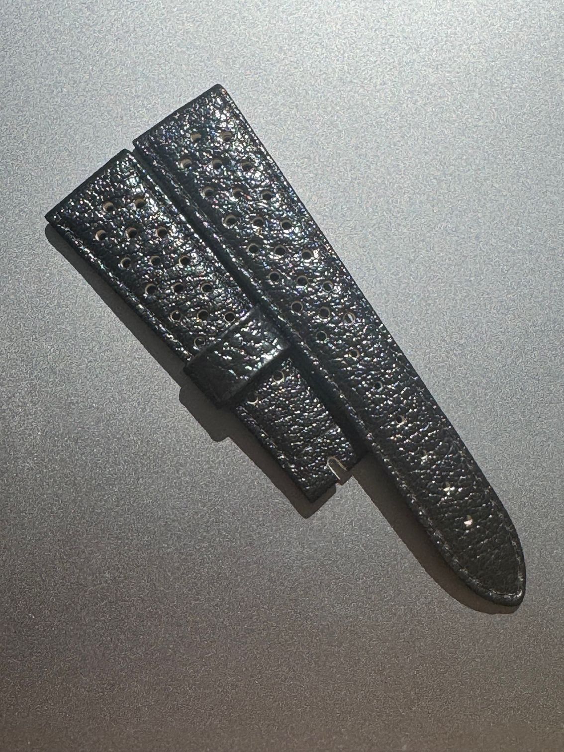 Heuer Corfam 20mm Autavia Carrera