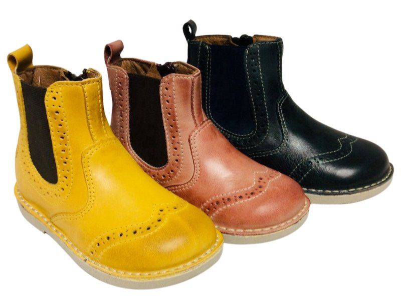 Yellow suede waterproof fur-lined boot from Pied Piper Chilldren's shoes Dumfries