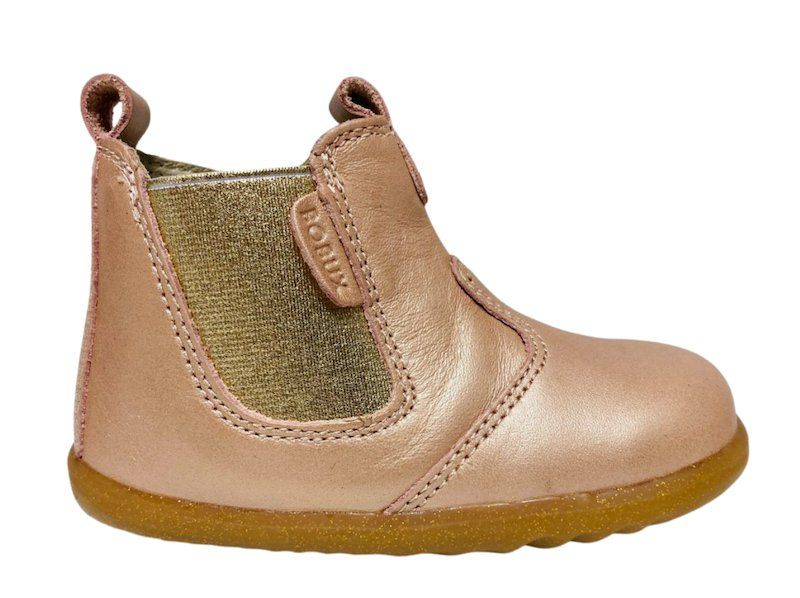 Rose gold mini Chelsea boot from The Pied Piper Dumfries