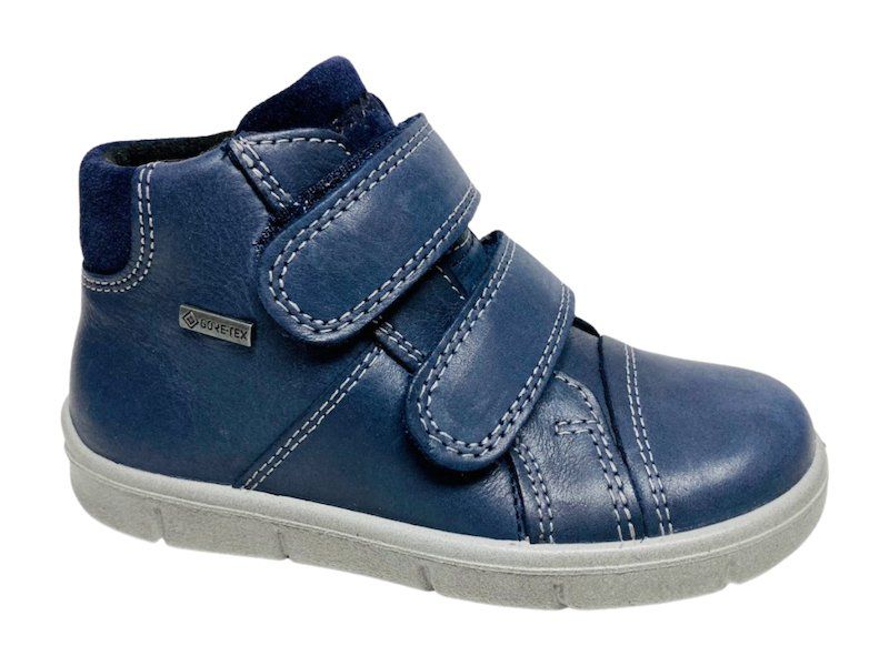Leather warm-lined Gore-tex waterproof high-top in blue