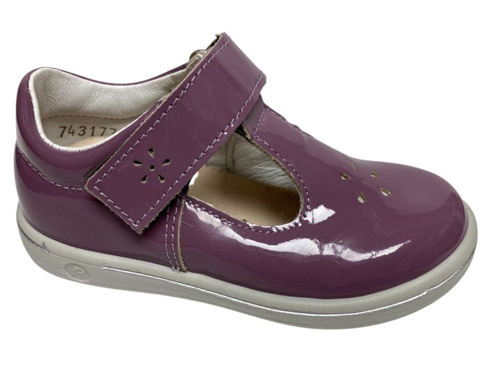 Purple patent T-bar shoe from The Pied Piper Dumfries