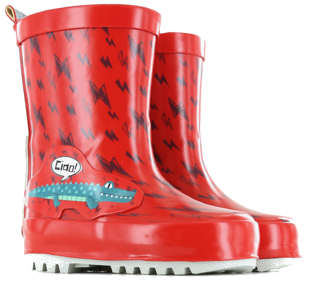 Alligator red boys wellingtons from The Pued Piper