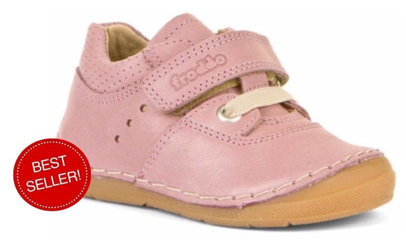 Best-selling trainer-style shoe in light pink leather. from The Pied Piper Dumfries